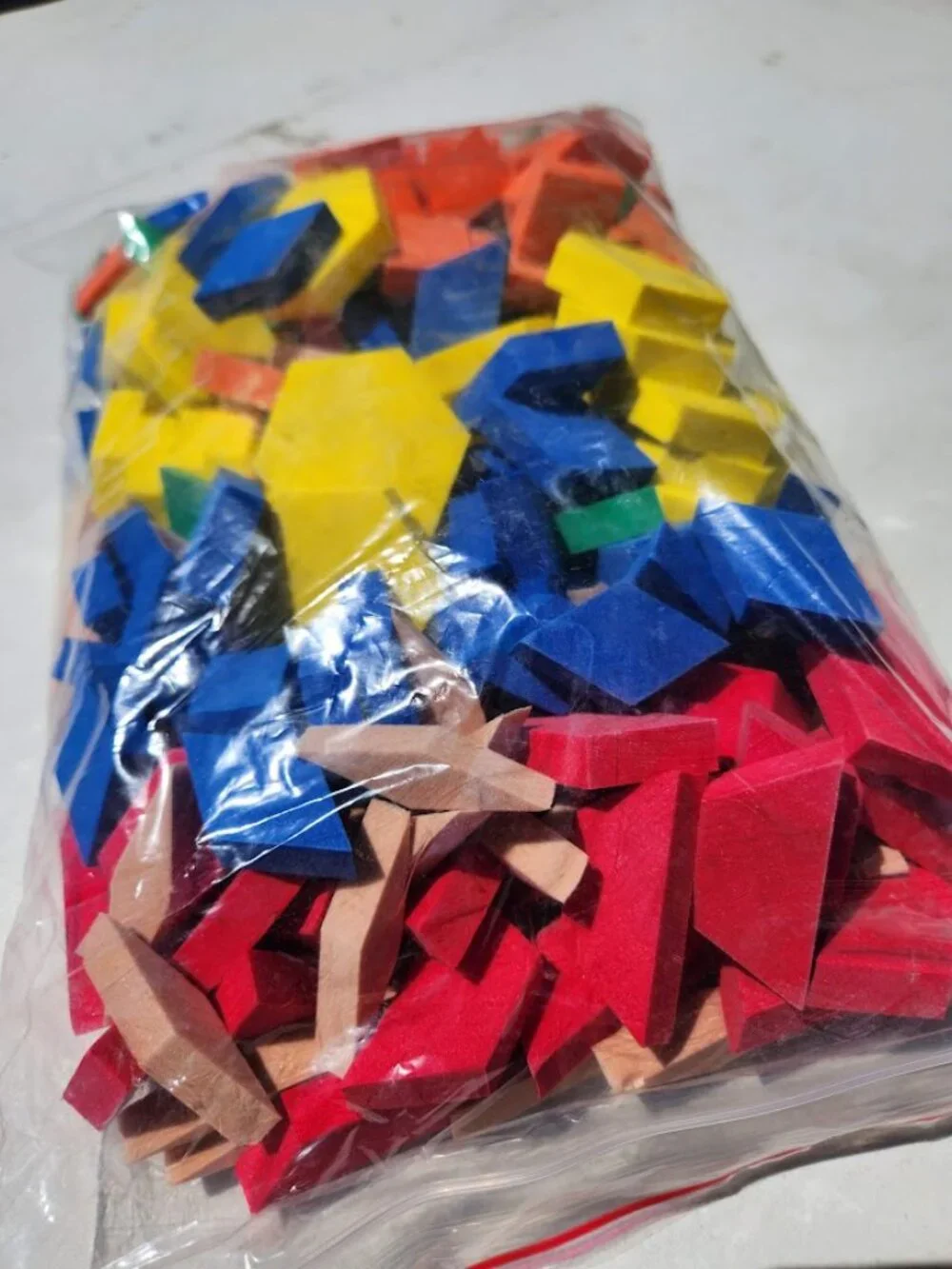 New 250 Geometric Foam Pattern Blocks Hands-On Math Manipulatives Colorful Mathe